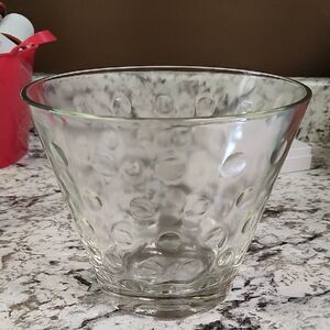 Vintage 1950s 1960s Hazel Atlas Capri Dot Glass Ice Bucket
